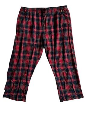 Polo by Ralph Lauren Red & Navy Plaid Lounge Pants